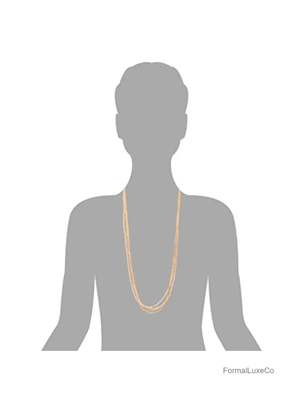 Elegant Multi-Strand Statement Necklace with Crystal Beads Pendant for Parties